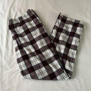 Plaid patterned fleece pajama sleep pants size XL